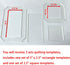 2 Sets Quilting Templates, Quilting Supplies, Sewing Templates, Quilting Rulers, 5" x 2.5" Rectangle and 2.5" Square, Quilting Templates for DIY Q...