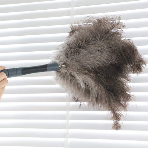 Ostrich Feather Duster, Big and Soft and Fluffy Duster,22 inch (Gray)...