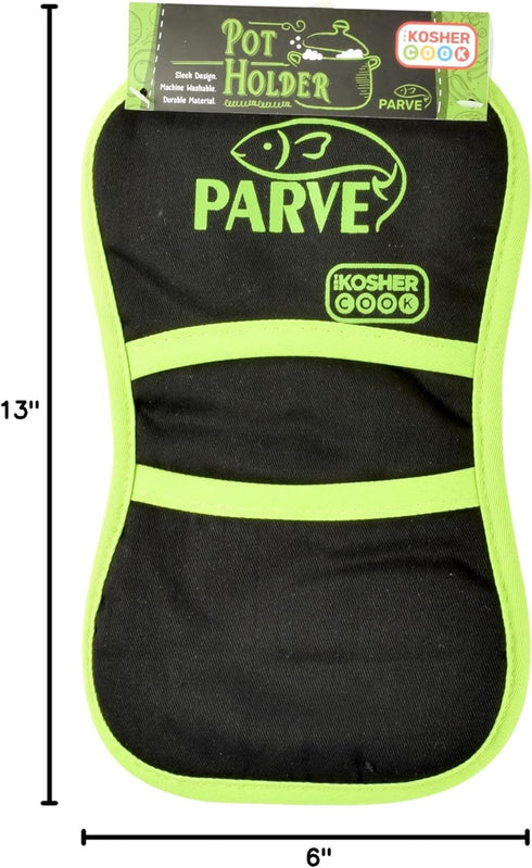 Dairy Blue, Red Meat, Parve Green Kitchen Linen Apron, Oven Mitt, Pot Holder, and Mini Oven Mitt...