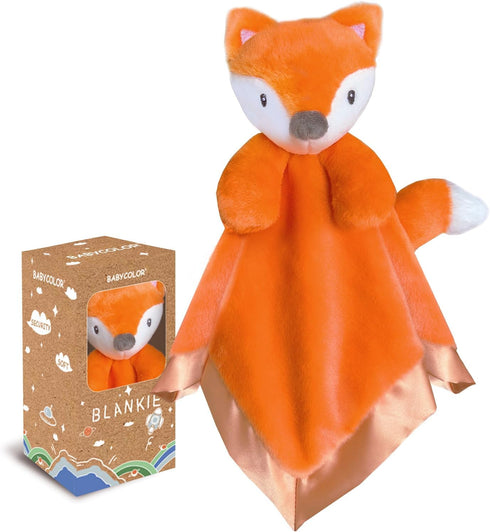 Fox Baby Security Blanket Loveys for Babies Boys Girls, 15" Soft Lovies for Babies, Fox Security Blanket with Stuffed Animal, Baby Gifts for Toddl...