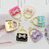 24pcs Mixed Colors Fashion Women Purse Bag Enamel Pendants Charms Gold Plated Ornaments for Necklace Bracelet Earring DIY Jewellery Making Supplie...