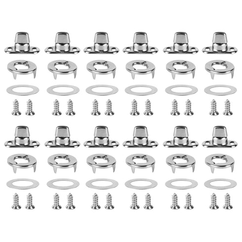 12 Sets Marine Grade Twist Lock Fasteners, Turn Button Fasteners, Turn Button Eyelet and Stud, Common Sense Fasteners Nickel Plated for Boats RVs ...