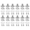 12 Sets Marine Grade Twist Lock Fasteners, Turn Button Fasteners, Turn Button Eyelet and Stud, Common Sense Fasteners Nickel Plated for Boats RVs ...