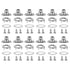 12 Sets Marine Grade Twist Lock Fasteners, Turn Button Fasteners, Turn Button Eyelet and Stud, Common Sense Fasteners Nickel Plated for Boats RVs ...
