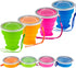 4 Pack Silicone Collapsible Cup with Lid - Ideal for Campers and Travel Enthusiasts - Collapsible Coffee Cup for Convenient Drinking - Camping Cup...