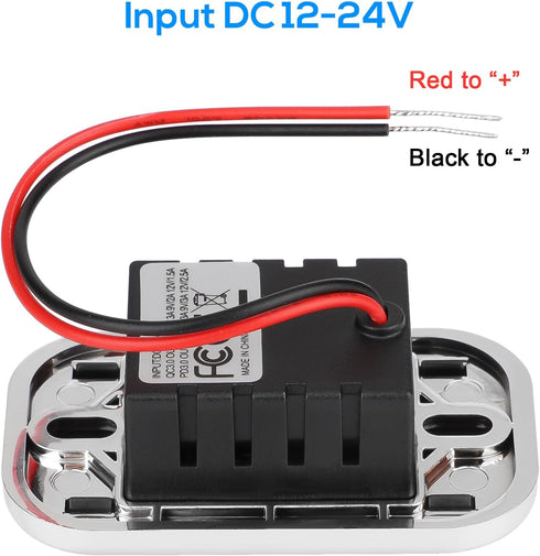 Linkstyle 12V USB Outlet, 18W QC3.0 USB-A Port & 18W PD3.0 USB-C Port Charger Socket, Outlet Socket Panel for Car Boat......