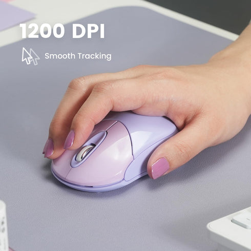 Perixx PERIMICE-802PP Wireless Bluetooth Mouse - Portable Design - Compatible with Windows, iOS, and Android PC, Laptop, Tablet, and Smartphone - ...