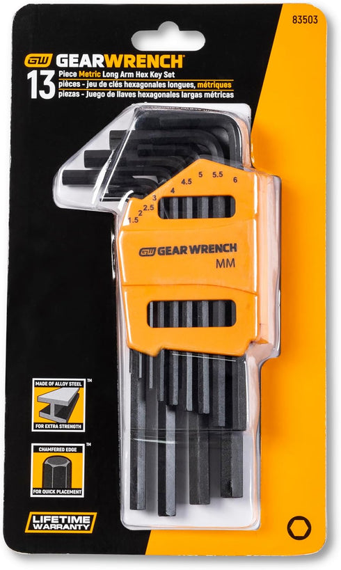 GEARWRENCH 9 Piece Long Arm Metric Hex Key Set - 83519...