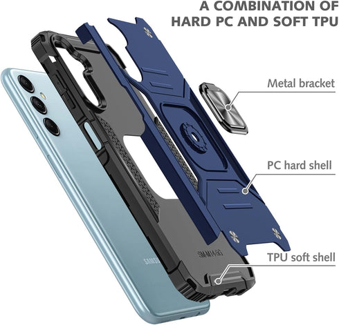 Galaxy A25 5G Case Military Grade Built-in Kickstand Case with Stand Holster Armor Heavy Duty Shockproof Cover Protective Case for Samsung Galaxy ...