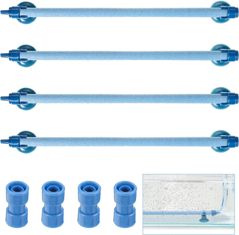 Honoson 4 Pieces Air Stone Bar (10 Inch) with Suction Cups Aquarium Bubble Wall Fish Tank Bubble Bar Tube Bubble Release Diffuser Bar for Fish Tan...