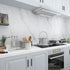 JSEVEM Grey White Marble Wallpaper Peel and Stick 15.74"×118.11" Granite Waterproof Contact Paper Self Adhesive Removable Decor Vinyl Wall Paper S...