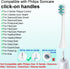 Replacement Toothbrush Heads Compatible with All Philips Sonicare Click-on Toothbrush Handles, Dupont Bristles, Medium Soft, Gentle & Comfortable....