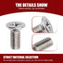 4 PCS Car Brake Disc Rotor Fixing Screws, Stainless Steel High Temperature Resistant Cross-Slotted Screws, Replacement OEM Number 93600-06014-0H A...