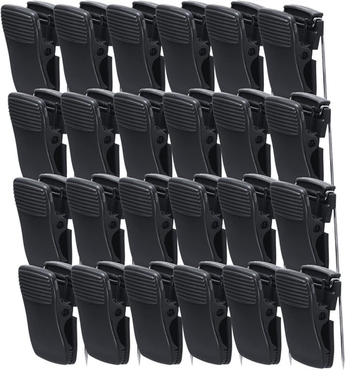 1InTheOffice Deluxe Recycled Cubicle Clips, 40 Sheet Capacity, Charcoal, 24/Pack...