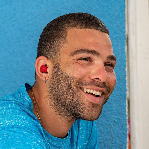 JLab Go Air Pop True Wireless Bluetooth Earbuds + Charging Case, Rose Red, Dual Connect, IPX4 Sweat Resistance, Bluetooth 5.1 Connection, 3 EQ Sou...