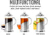 OVENTE 20 Ounce French Press Coffee Maker and Tea Infuser with 4 Level Stainless Steel Filter System, Borosilicate Heat Resistant Glass Carafe wit...