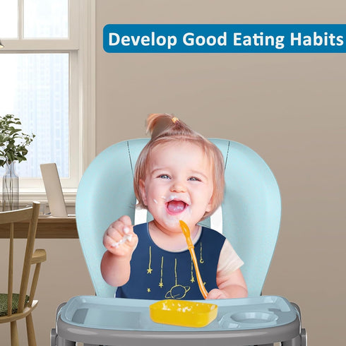 Silicone Baby Bibs, 2 Pack Food Catching Bibs for Baby Boys and Girls, Waterproof Baby Bibs for Eating, BPA Free Plastic Silicone Baby Bibs with P...