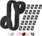 Clothes Hanger Connector Hooks, Mini Cascading Hanger Hooks for Velvet Huggable Hangers, Heavy Duty Space Saving for Closet 60 Pcs Black...