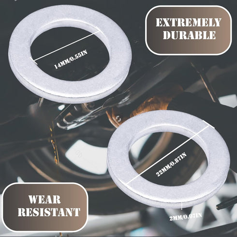 10 PCS Engine Oil Crush Washers/Drain Plug Gaskets Replacement for Honda 94109-14000 Accord Civic Fit CR-V CR-X CR-Z CR-V Insight and Acura...