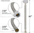 27416-NL-2 Toilet Connector, Braided Stainless Steel Hose Connects to Supply Line 3/8 Compression x 7/8 Female Ballcock Nut 16 Inch...