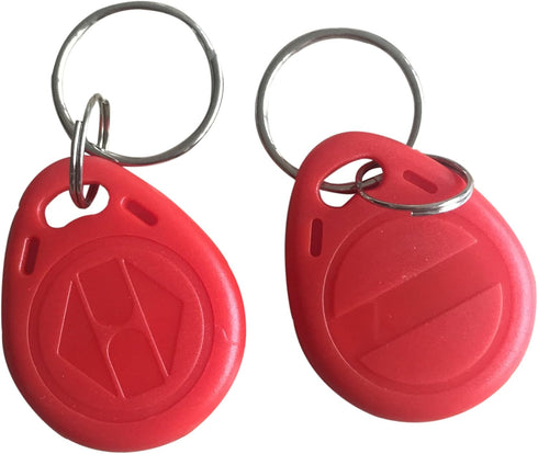 YARONGTECH-125khz rewritable T5577 Red RFID keyfobs tag for Hotel key-10pcs...