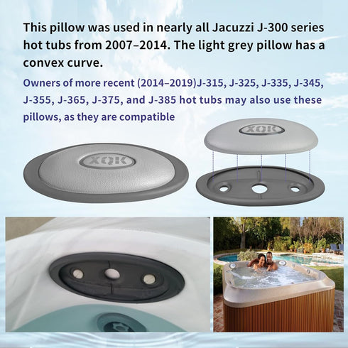 2472-826 Oval Pillow Set + Insert for 2007-2013 Jacuzzi J-300 Series hot tubs?Soft and Comfortable for Your Hot Tub and Spa Relaxation...