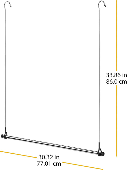 Whitmor Double Closet Rod - Heavy Duty Closet Organizer- Chrome...