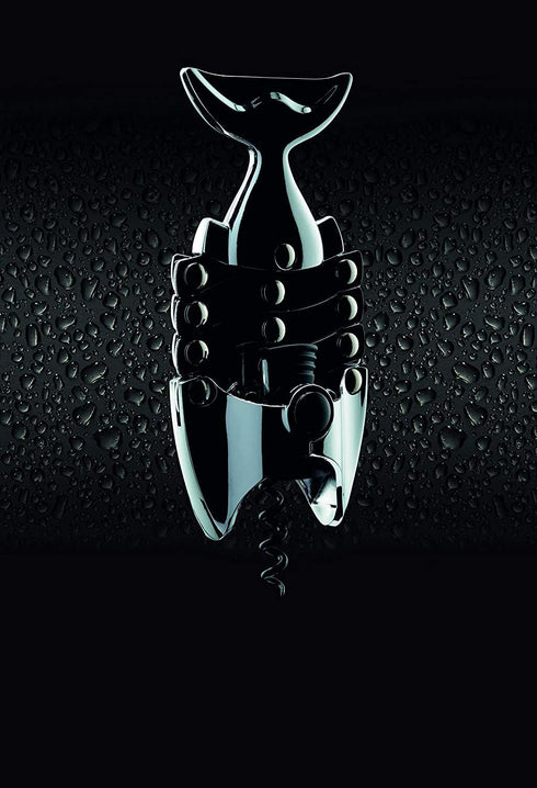 Lazy Fish Corkscrew and Bottle Opener, Stainless Steel Wine Opener, 16.5 x 7.5 x 4.5cm, Silver...