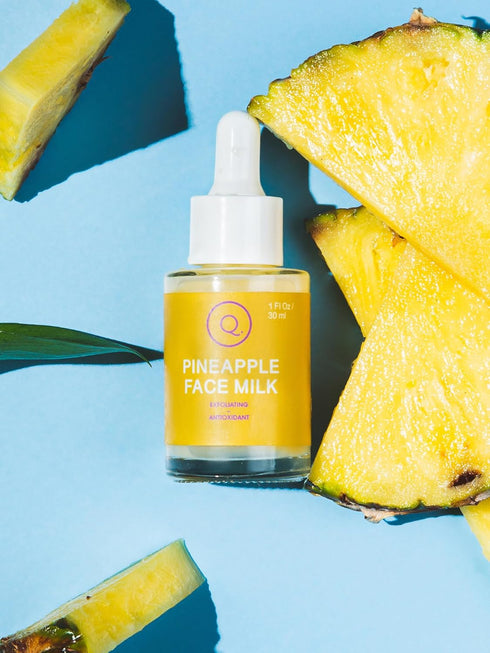Exfoliating Pineapple Face Milk Serum with Olive Leaf Extract and Allantoin, 1 Fl Oz / 30 ml...