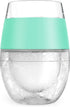 Host Wine Freeze Cup Set of 2 - Plastic Double Wall Insulated Wine Glasses with Freezing Gel, Wine Glass for Red and White Wine, 8.5 oz Mint...