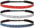 Hipsy Women's Adjustable NO SLIP Bling Glitter Headband Mixed Pack (Red/Silver/Navy)...