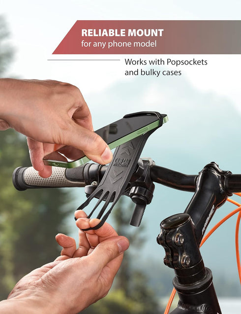 New 2025 Motorcycle & Bicycle Phone Mount - The Most Secure & Reliable Bike Phone Holder for iPhone, Samsung or Any Smartphone. Stress-Resistant a...