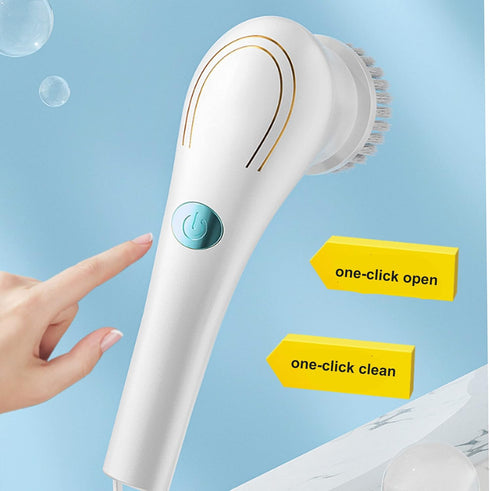 Cordless Electric Spin Scrubber, KIRIKIT Handheld Electric Cleaning Brush with 5 Replaceable Heads for Bathtub/Kitchen/Bathroom/Floor/Dish/Car/Sho...