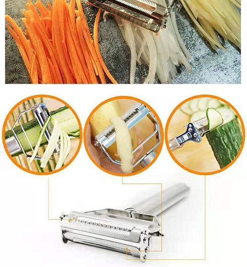 Zittop Stainless Double Sided Blade Multi-functional Peeler Vegetable Peeler Double Planing Grater Kitchen Accessories Cooking Tools...