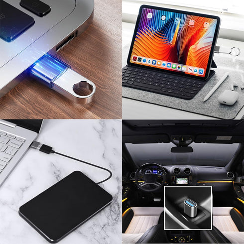 USB C to USB Adapter, USB C Adapter, Type C Male to USB 3.1 Female Adaptor, OTG USB Adapter to USB C Compatible with MacBook Pro, Samsung Galaxy, ...