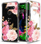 Floral Clear Pretty Phone Case for LG G8 ThinQ (2019 Release) for Women Girls,Flower Design Transparent Slim Soft Drop Proof TPU Bumper Cushion Si...