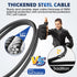 Cable Locks with Combination, 23.6Inch Steel Small Cable Rope Locks with 4-Digit Combination, Resettable Code for Bikes, Fence, Pet Door, Lockers,...