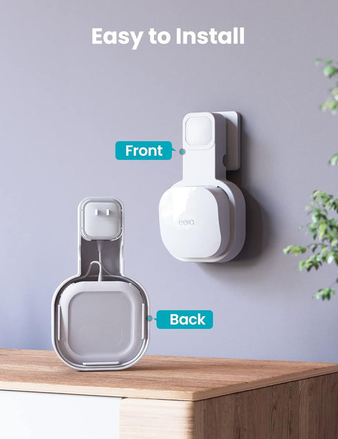 DG-Direct Wall Mount Holder for eero 6 and eero 6+ Router Mesh Wi-Fi System, No Messy Wires, The Outlet Wall Mount Holder for eero 6 Plus, Stand B...