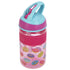Nuby Thirsty Kids Flip-it Freestyle On the Go Water Bottle with Bite Resistant Hard Straw Cup and Easy Grip Band, Pink Donuts, 12 Ounce...