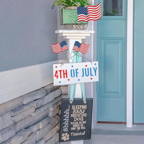 4 Pieces 4th of July Stencil 4th of July patriotic Template Reusable Plastic 4th of July Independence Day Stencil Set for Painting on Wood Wall Do...