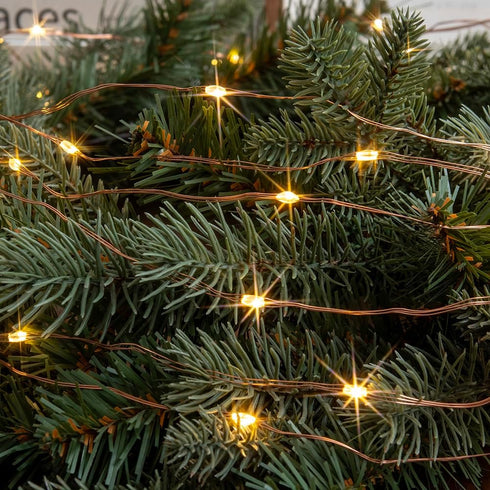 66Ft Plug in Fairy Lights Warm White Waterproof Outside Copper Wire String Lights with Remote 200 High-Bright LED for Garden, Porch, Patio, Christ...
