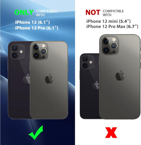CACOE Magnetic Case for iPhone 12 & iPhone 12 Pro 2020 6.1 inch-Compatible with MagSafe & Magnetic Car Phone Mount,Anti-Fingerprint TPU Thin Phone...