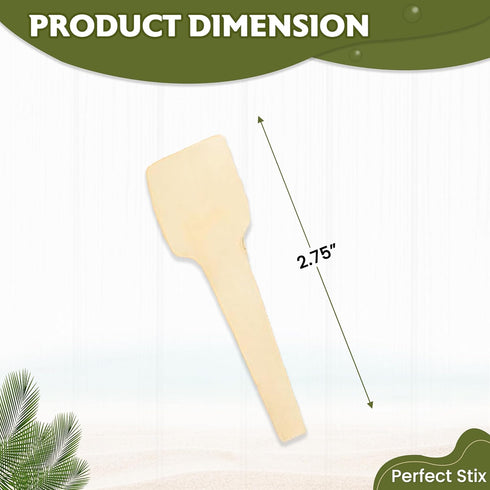 2.75" Disposable Wooden Taster and Sampling Spoons - Pack of 300ct...