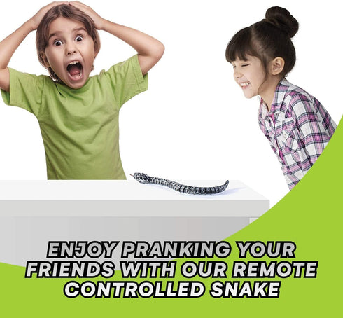Liberty Imports 16 Inch Remote Control Rattle Snake Toy, Realistic Reptile Robot with Egg Shaped Infrared Receiver, RC Snake Prank Toy Ideal Gift ...