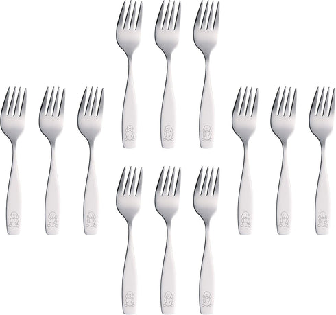 ANNOVA Kids Silverware Children's Safe Flatware Set Stainless Steel - Children Forks, Children Tablespoons, Toddler Utensils, Metal Cutlery Set fo...