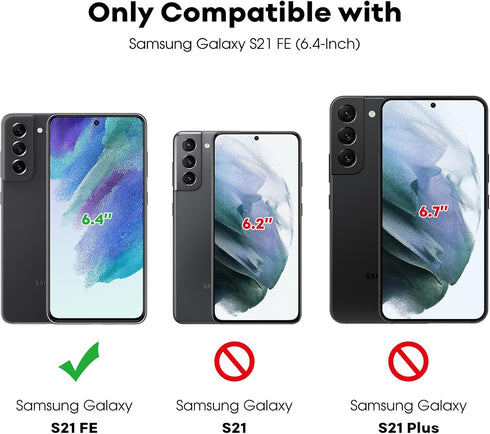 JETech Screen Protector for Samsung Galaxy S21 FE 5G with Camera Lens Protector, Easy Installation Tool, Tempered Glass Film, Fingerprint ID Compa...