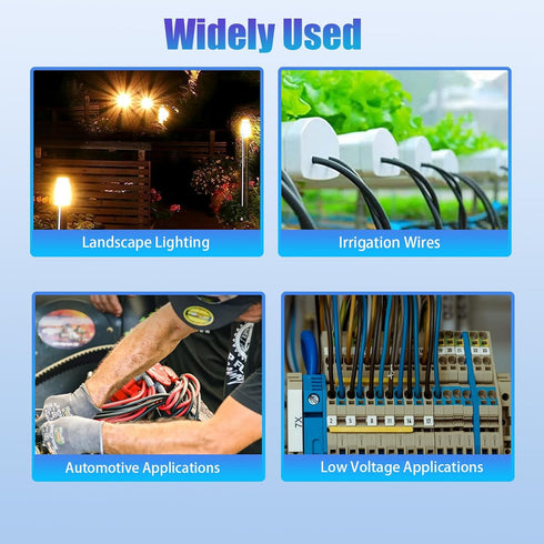 30PCS Waterproof Wire Electrical Connectors 22AWG-12AWG, Outdoor Seal Electrical Twist Nuts Caps Cable Terminal Connector for Landscape Light, Irr...