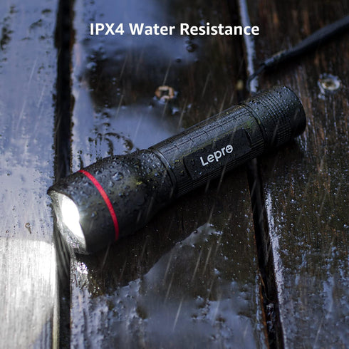 Lepro LED Flashlights LE2000 High Lumen, 5 Lighting Modes, Zoomable, Waterproof, Pocket Size Flashlight for Outdoor, Emergency, Camping Gear, Powe...
