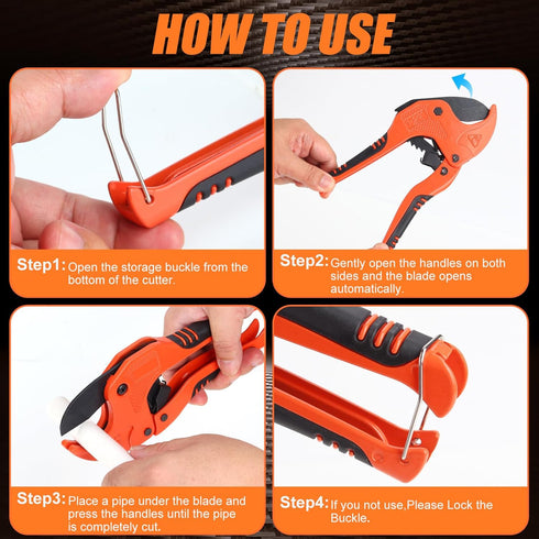 PVC Pipe Cutte,Ratcheting PVC Pipe Cutter Tool,Professional Pipe Cutters PVC, PEX Cutter, PVC Pipe Shears,PVC Cutter, Plastic Pipe Cutter, PEX Pip...