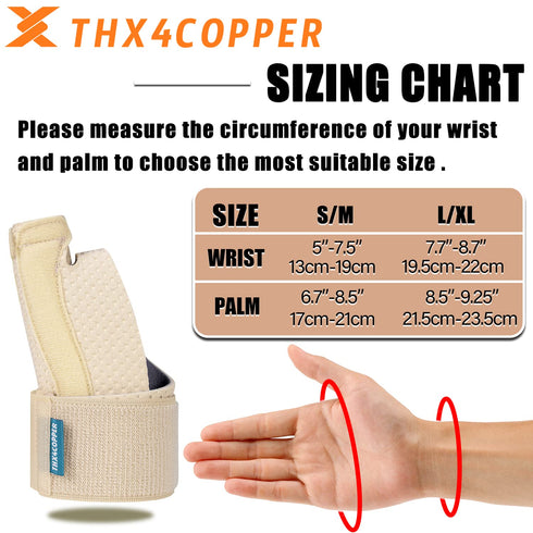 THX4COPPER Thumb & Wrist Stabilizer Splint for Blackberry Thumb,Thumb Pain Relief for Arthritis,Sprained,Tendonitis,Carpal Tunnel,Breathable&Stabl...